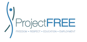 Project FREE logo with blue and white colors.